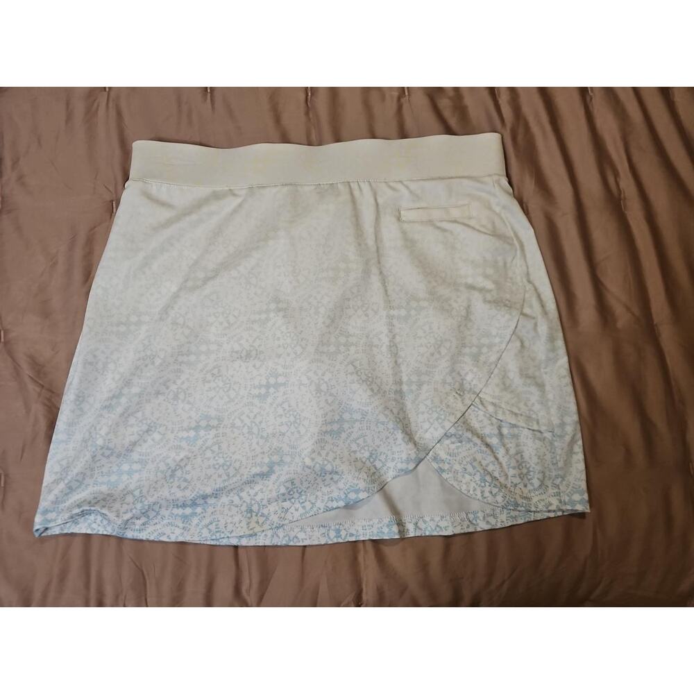 Pebble Beach DryLUX Performance Ombre Golf Skort White Blue Large - Picture 7 of 7